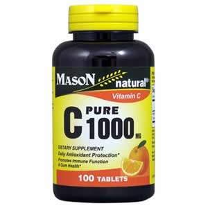 Vitamina C 1000 Mg Acido Ascorbico Puro 100 Tabs Mason Vitamins Boteprote