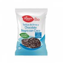 Tortitas de Arroz con Choco Negro y Coco Bio - 33g