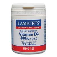 Vitamina D3 400 UI (10mcg) - 120 tabs